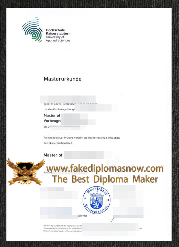 Hochschule Kaiserslautern diploma