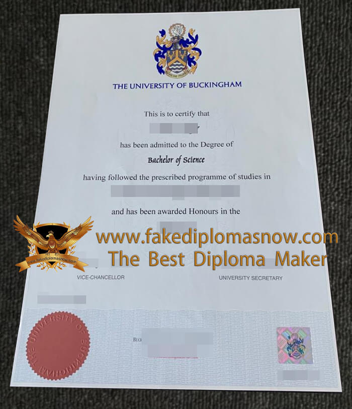 University of Buckingham diploma 
