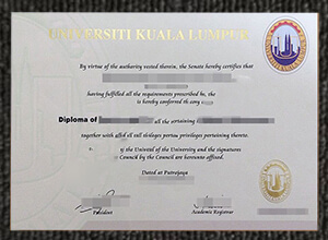 University of Kuala Lumpur diploma