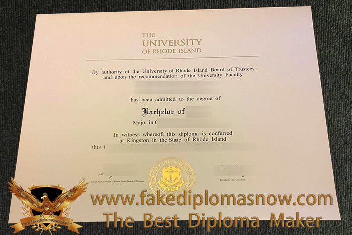 University of Rhode Island diploma for New Version University of Rhode Island diploma for New Version