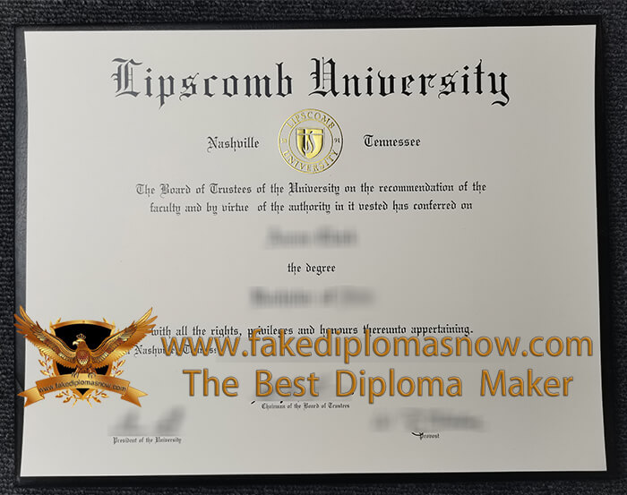 Lipscomb University diploma