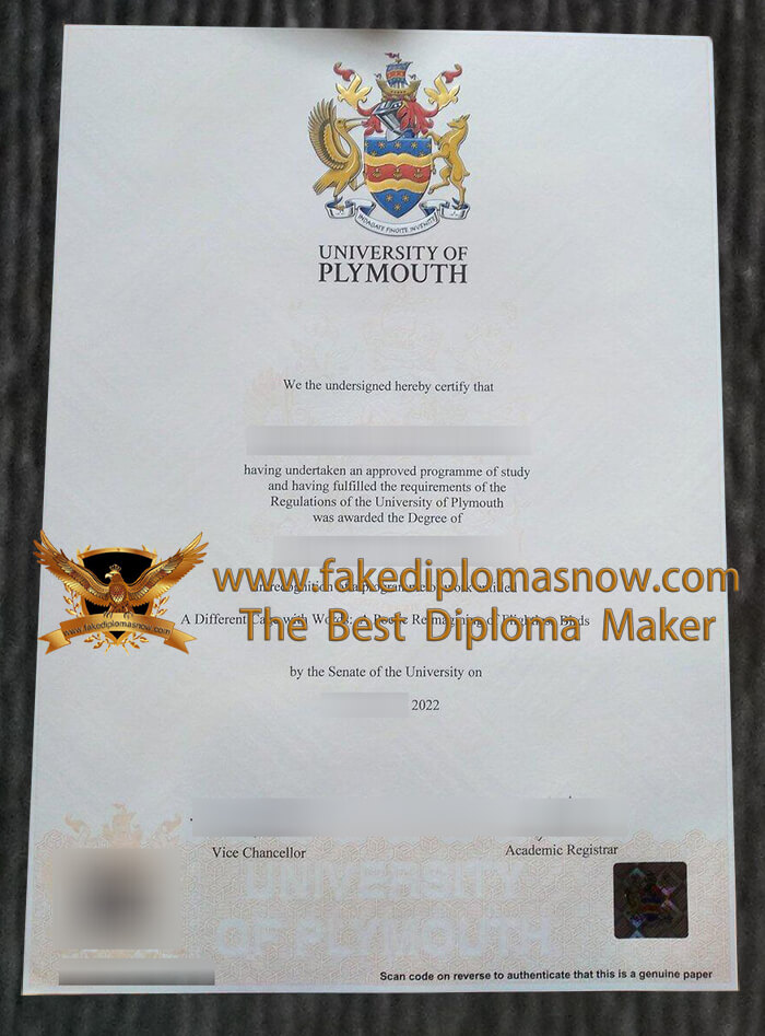  University of Plymouth diploma