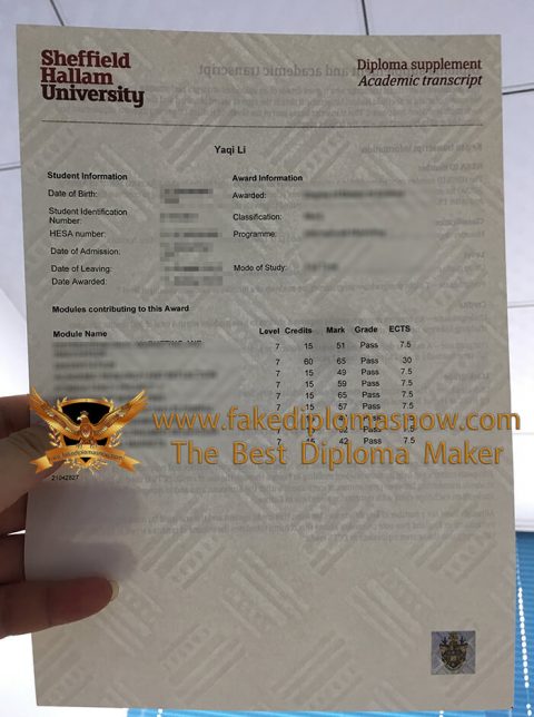 How to Copy Sheffield Hallam University transcript online?