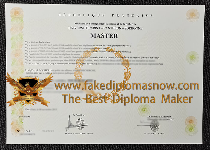 Université Paris I diploma Université Paris I diploma