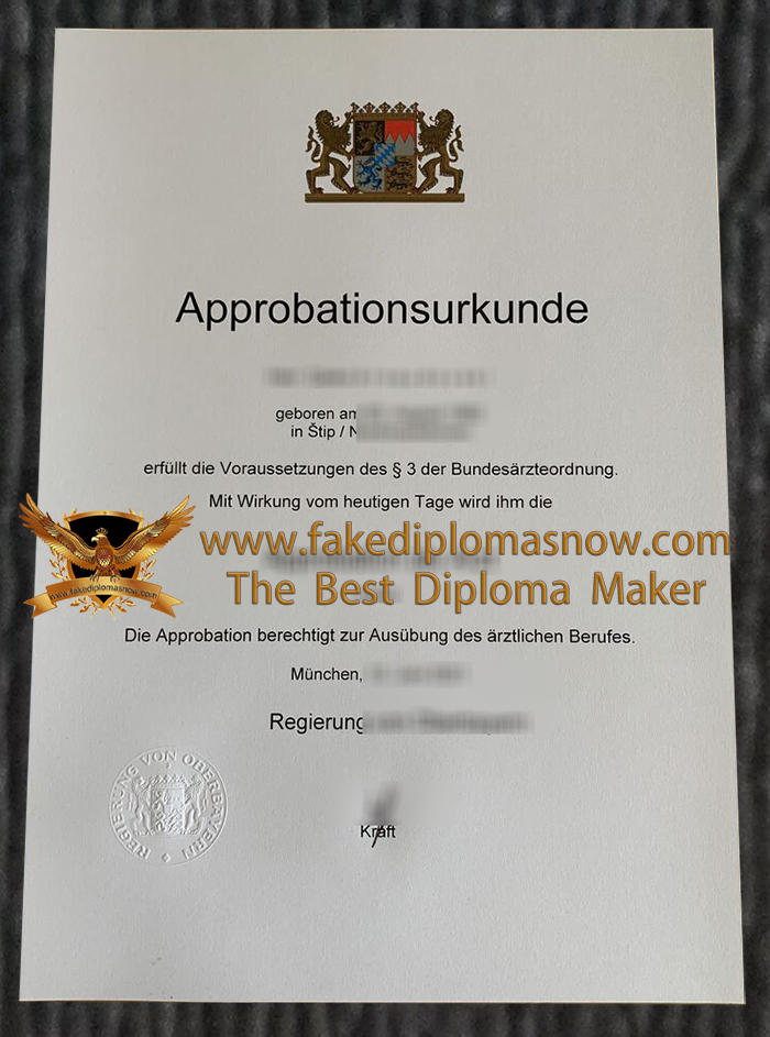 Approbationsurkunde Approbationsurkunde