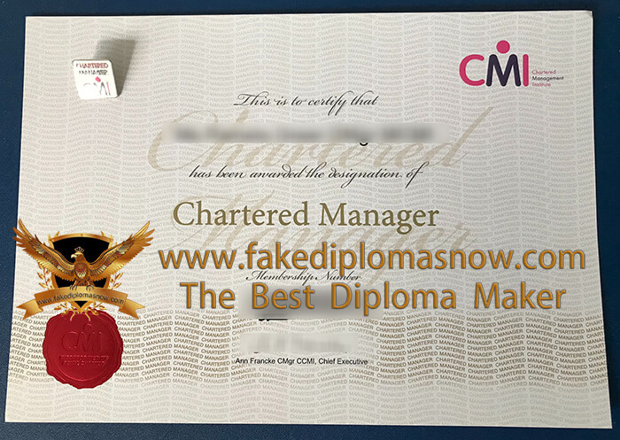 Chartered Manager certificate Chartered Manager certificate