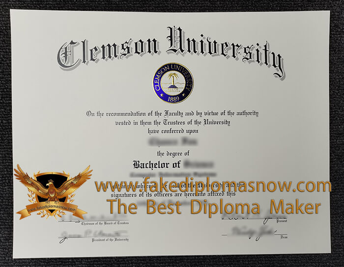 Clemson University diploma