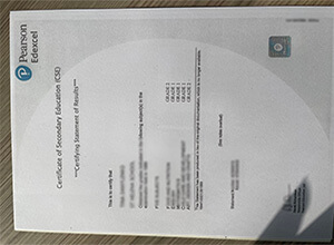 Pearson Edexcel CSE certificate, buy a certificate online