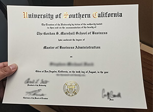 USC MBA diploma