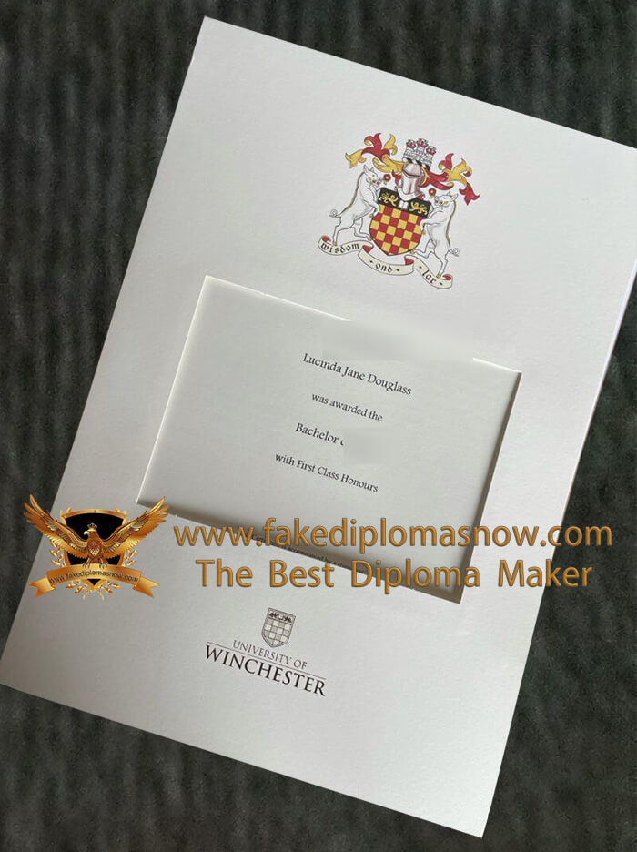 University of Winchester diploma cover University of Winchester diploma cover