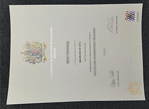 The latest version of the UWE Bristol Bachelor degree certificate