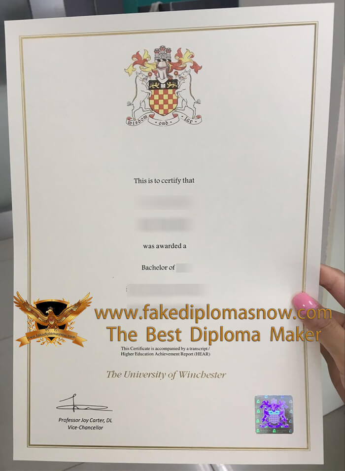 University of Winchester diploma