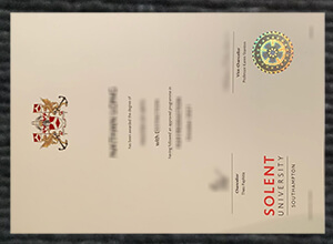 Solent University diploma