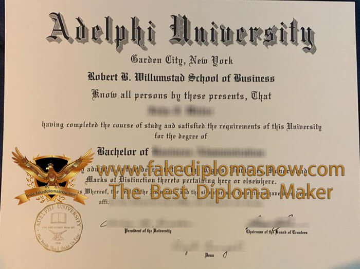 Adelphi University diploma
