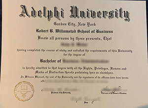 Adelphi University diploma