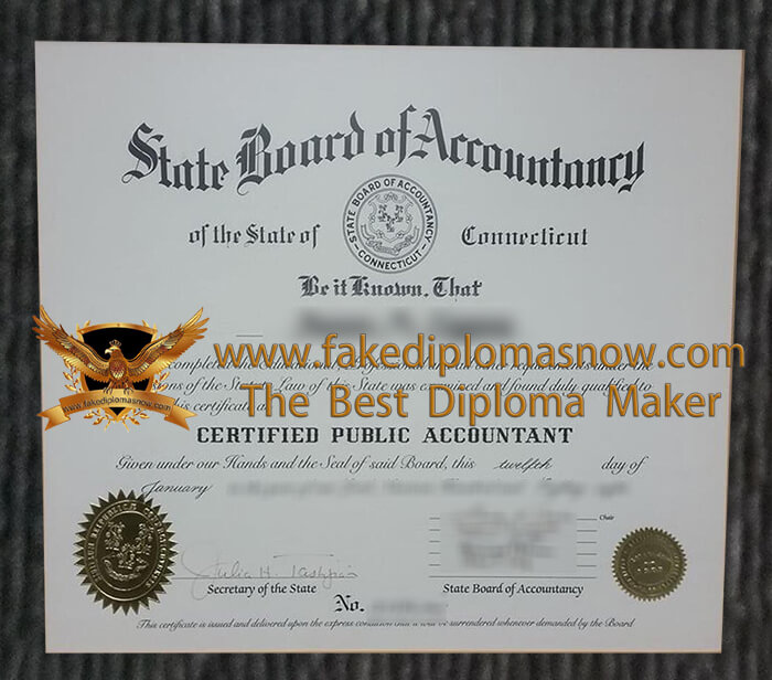 State of Connecticut CPA certificate