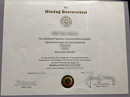 Bursa Uludağ Üniversitesi diploma