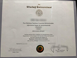 Bursa Uludağ Üniversitesi diploma