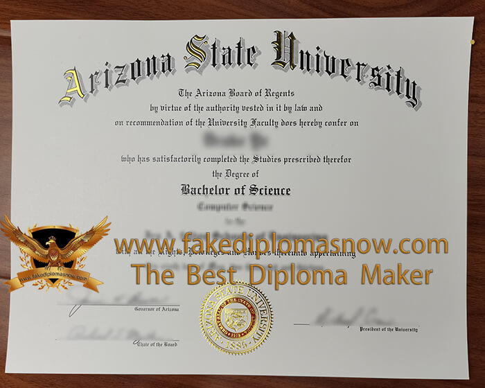 Arizona State University diploma, ASU BS degree