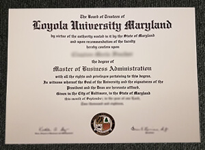 Loyola University Maryland diploma