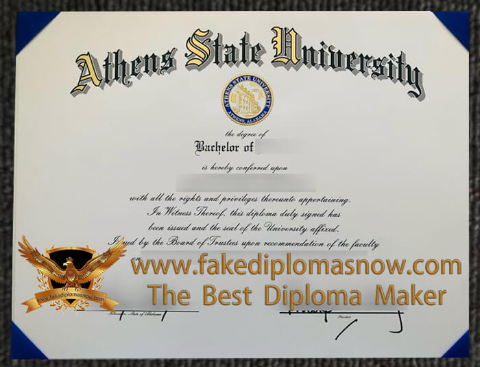 Athens State University diploma diploma