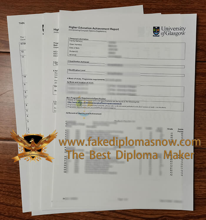 University of Glasgow transcript University of Glasgow transcript