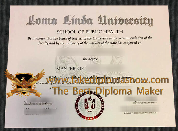  Loma Linda University Master Diploma