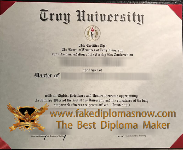 Troy University diploma
