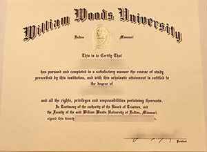 Buy a fake William Woods University diploma from Missouri