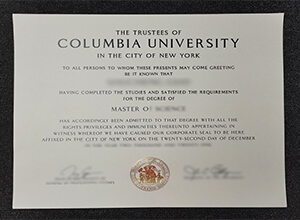 Columbia University diploma