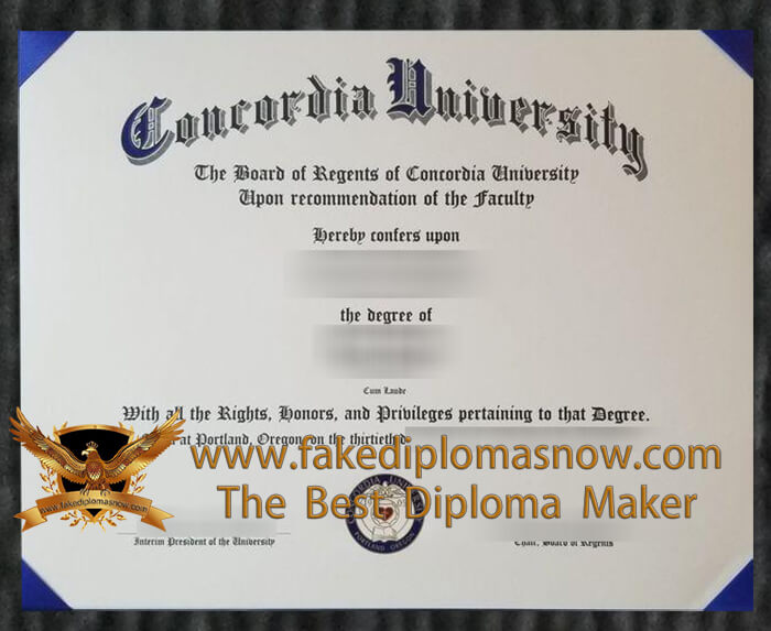 Concordia University at Portland Diploma