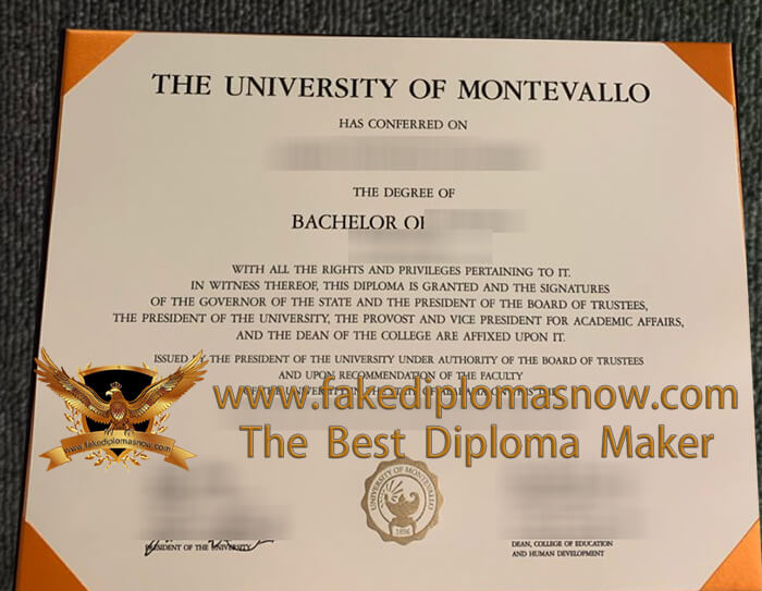 University of Montevallo diploma 
