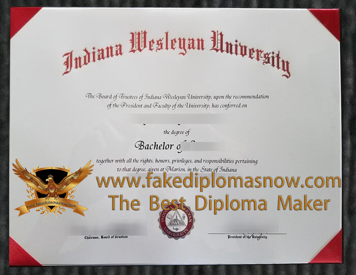  Indiana Wesleyan University diploma
