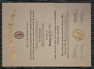 University of South Carolina certificate, USC diploma