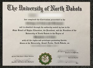 University of North Dakota diploma