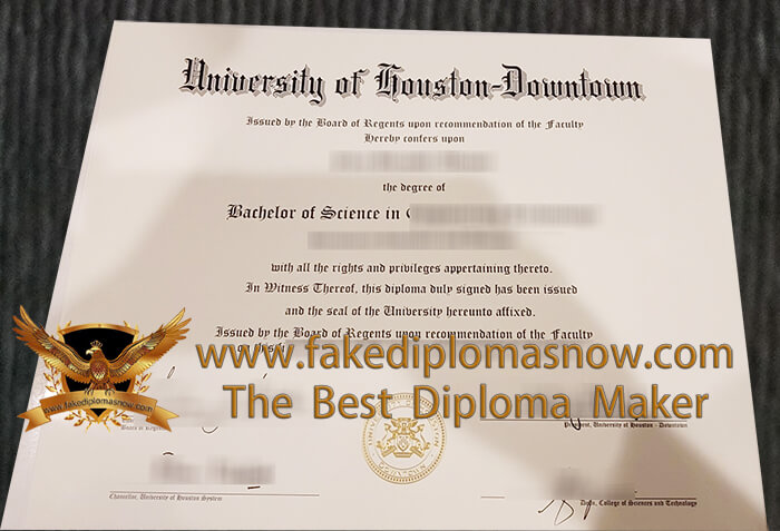 University of Houston–Downtown diploma