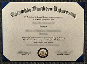 Columbia Southern University diploma