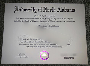 UNA Degree sample, Get a University of North Alabama Diploma Fast