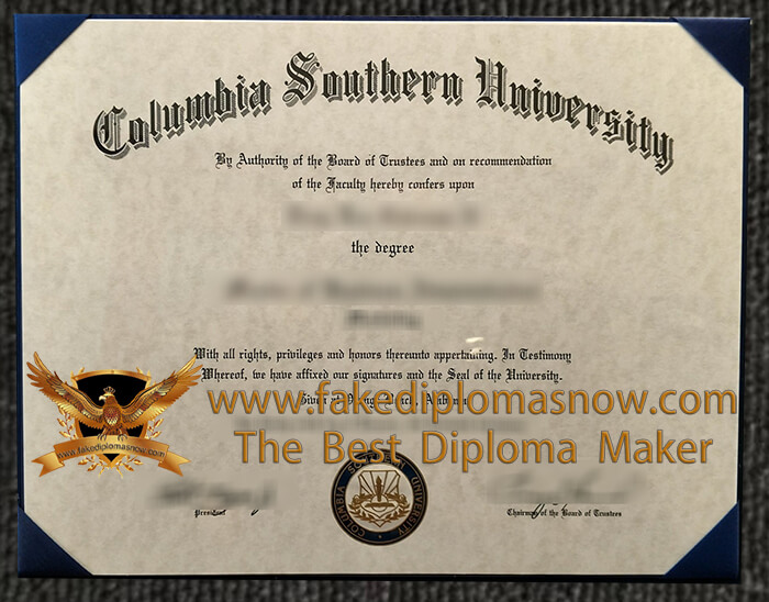 Columbia Southern University diploma 