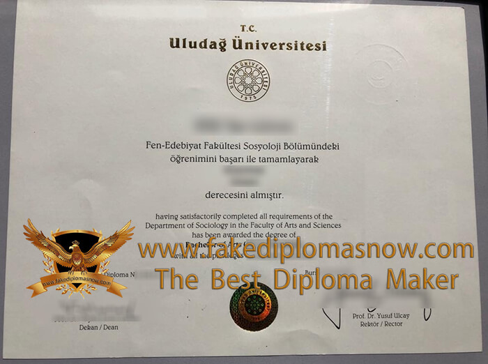 Bursa Uludağ Üniversitesi diploma