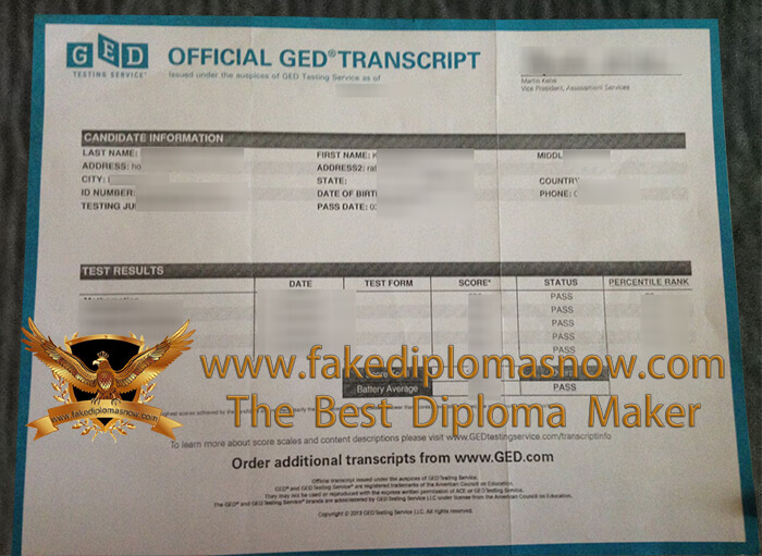 GED transcript GED transcript