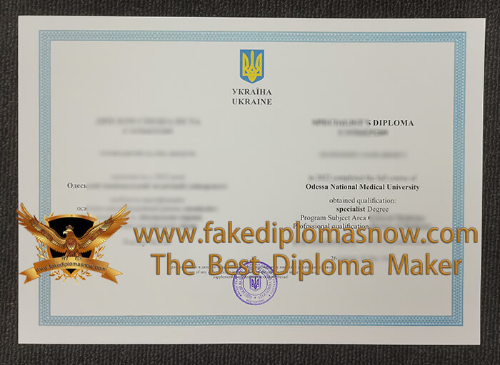 Odessa National Medical University diploma