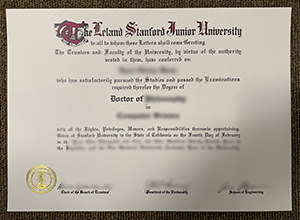 Fake Leland Stanford Junior University Doctor diploma, buy a Stanford University degree