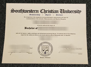 Purchase a fake Southwestern Christian University diploma in US