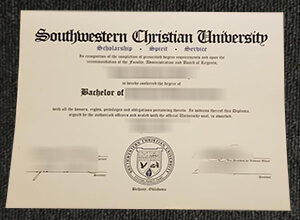 Southwestern Christian University diploma