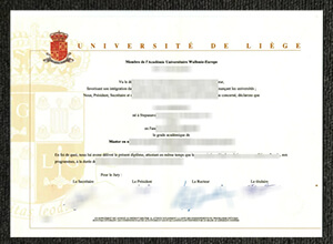 University of Liège diploma