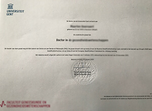 Universiteit Gent diploma