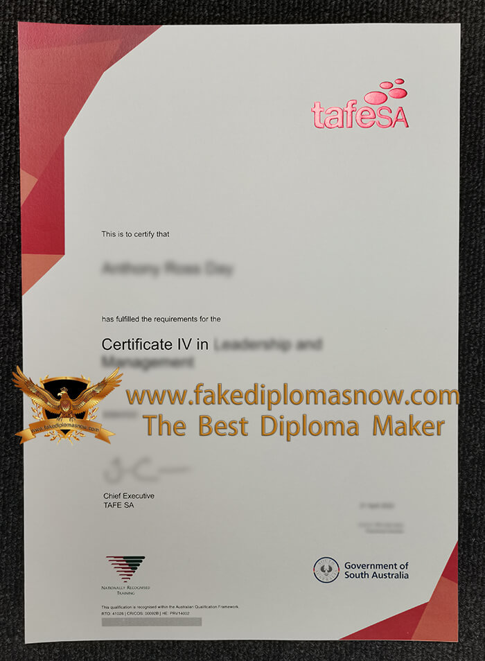 TAFE SA certificate