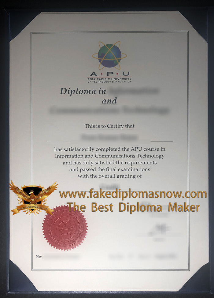 Asia Pacific University of Technology & Innovation diploma