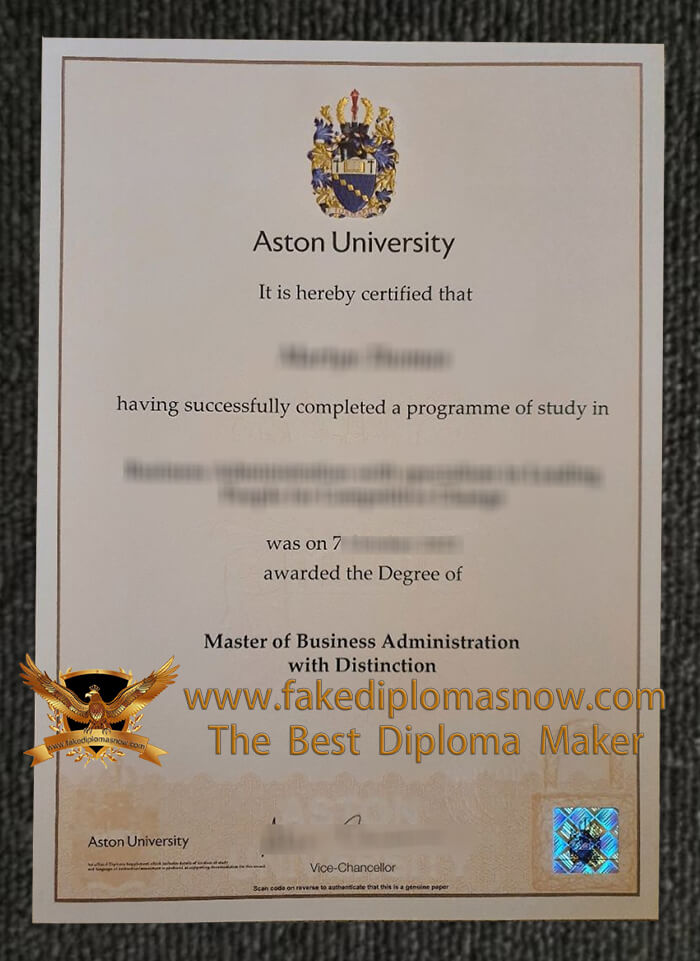  Aston University MBA degree 